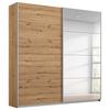 Ormar S Kliznim Vratima Subito - hrast Artisan/boje aluminija, Moderno, drvni materijal/metal (181/197/61cm) - Modern Living