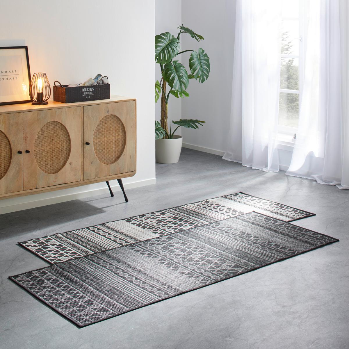 Flachwebteppich in Grau ca. 120x170cm - Grau, Modern, Textil (120/170cm) - Modern Living