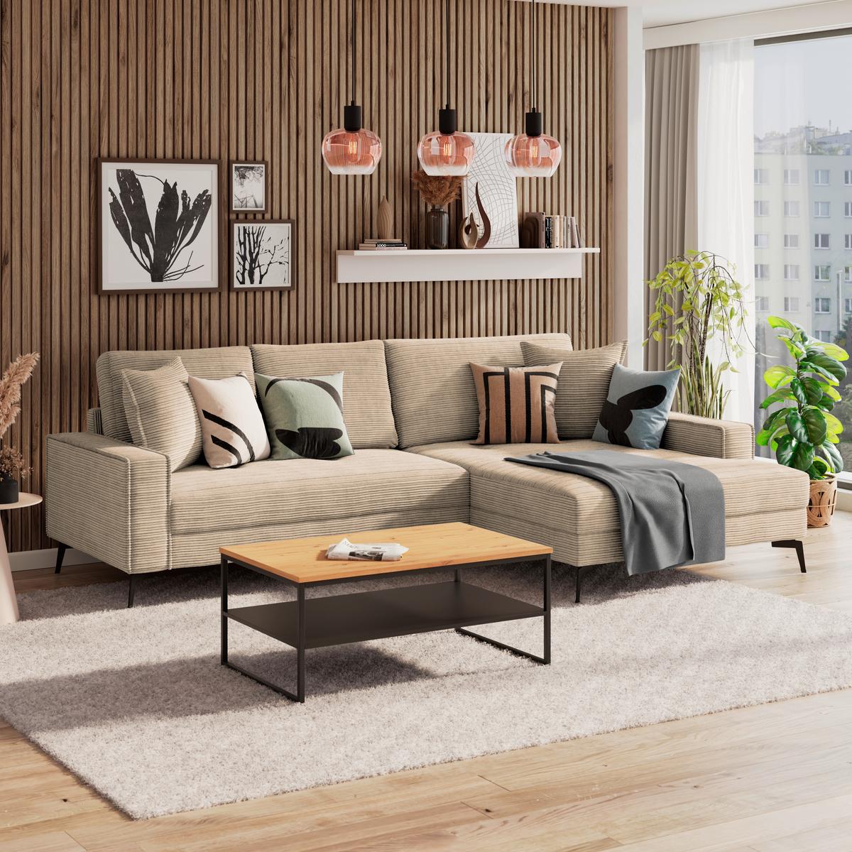 Coltar ZERO - gri deschis/bej, Trend, textil (286/173cm) - Modern Living