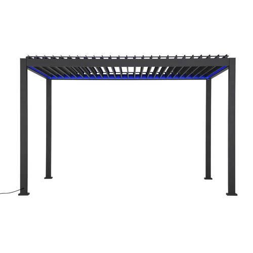 Pergola Mirador Deluxe Anthrazit m.LED ca. 400x300 cm - Anthrazit, LIFESTYLE, Metall (400/300/250cm) - Gardenson