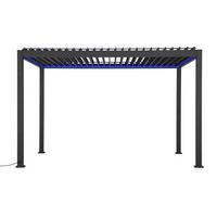 Pergola Mirador Deluxe Anthrazit m.LED ca. 400x300 cm - Anthrazit, LIFESTYLE, Metall (400/300/250cm) - Gardenson
