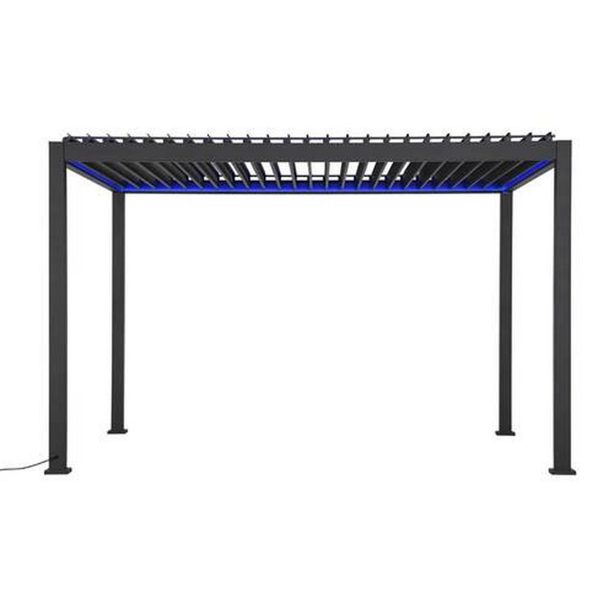 Pergola Mirador Deluxe Anthrazit m.LED ca. 400x300 cm - Anthrazit, LIFESTYLE, Metall (400/300/250cm) - Gardenson