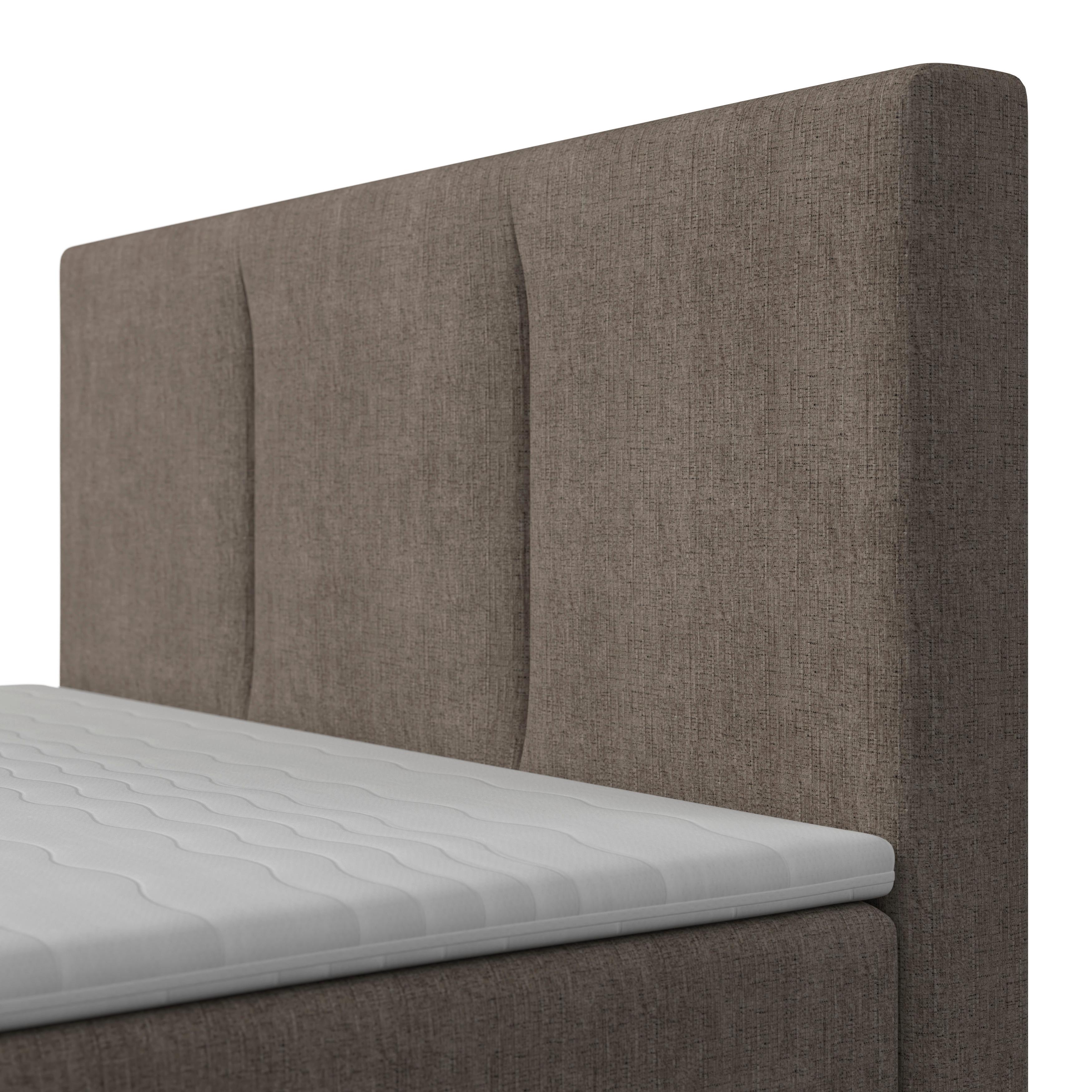 BOXSÄNG MONZA - brun/ekfärgad, Modern, trä/textil (160/200cm) - Bessagi Home