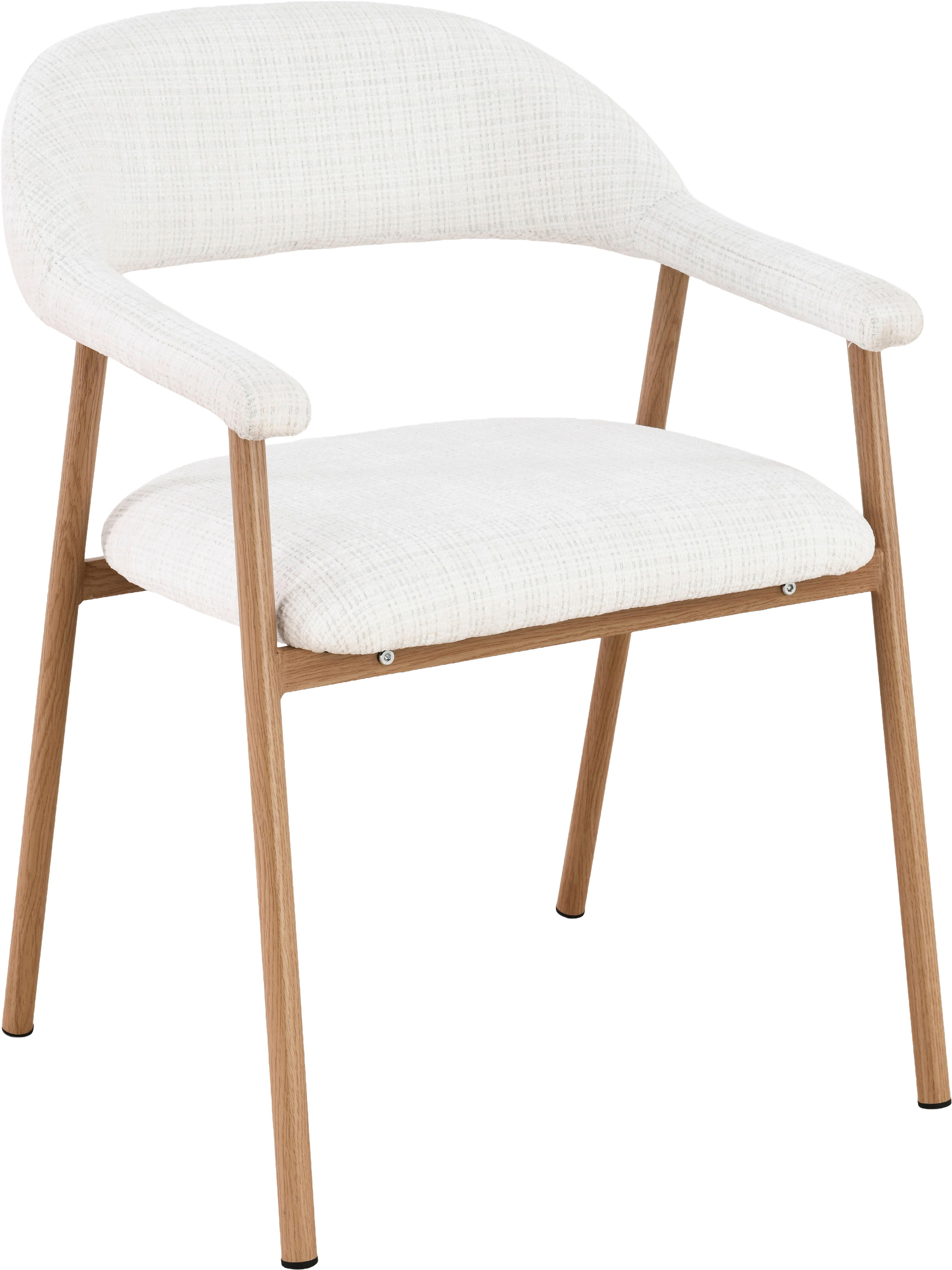 Armlehnstuhl Silke Eichefarben/Beige - Eichefarben/Beige, MODERN, Holz/Textil (57/78/60cm) - Mömax