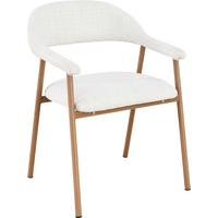 Armlehnstuhl Silke Eichefarben/Beige - Eichefarben/Beige, MODERN, Holz/Textil (57/78/60cm) - Mömax
