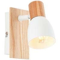 Strahler Daintree Naturfarben/Schwarz max. 28 W - Naturfarben/Weiß, Basics, Holz/Metall (7/14cm) - Brilliant