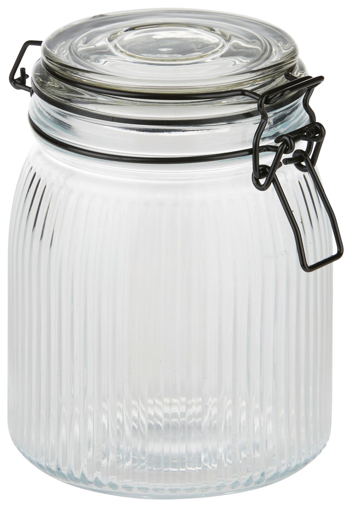 Vorratsdose Juna aus Glas - Transparent, Modern, Glas/Kunststoff (11/15,2cm) - Premium Living