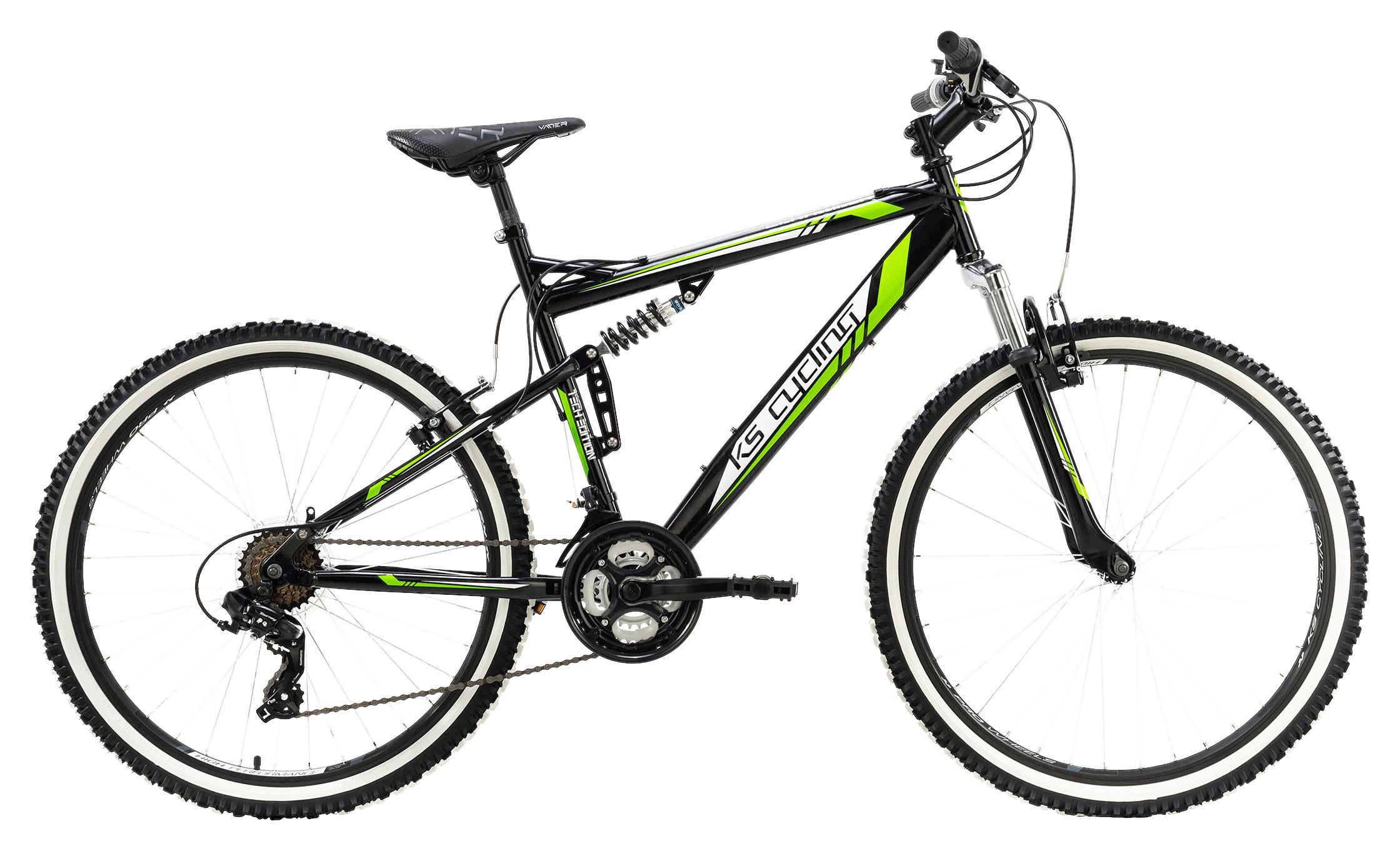 Mountainbike Fully 26'' Scrawler RH 51cm - Schwarz/Grün, Basics, Metall (180/70cm) - Atrigo