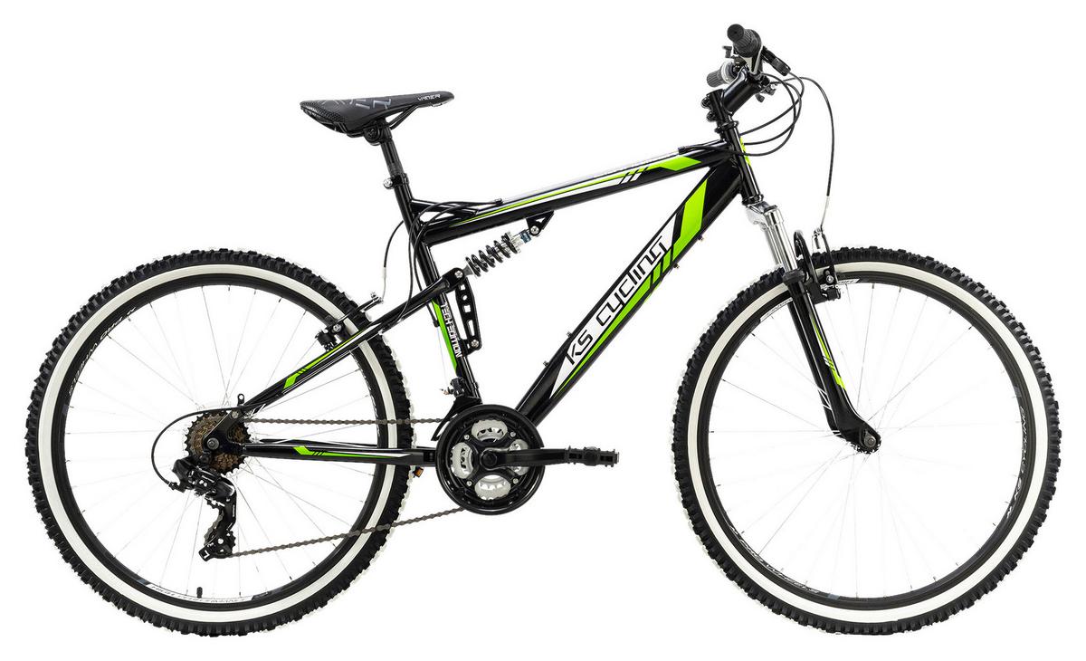 Mountainbike Fully 26'' Scrawler RH 51cm - Schwarz/Grün, Basics, Metall (180/70cm) - KS Cycling
