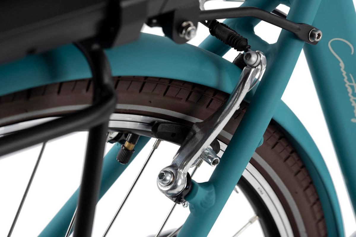 ELEKTROFAHRRAD Alu City Damen Cantaloupe 28" - Blau, Basics, Metall (180/70/100cm)