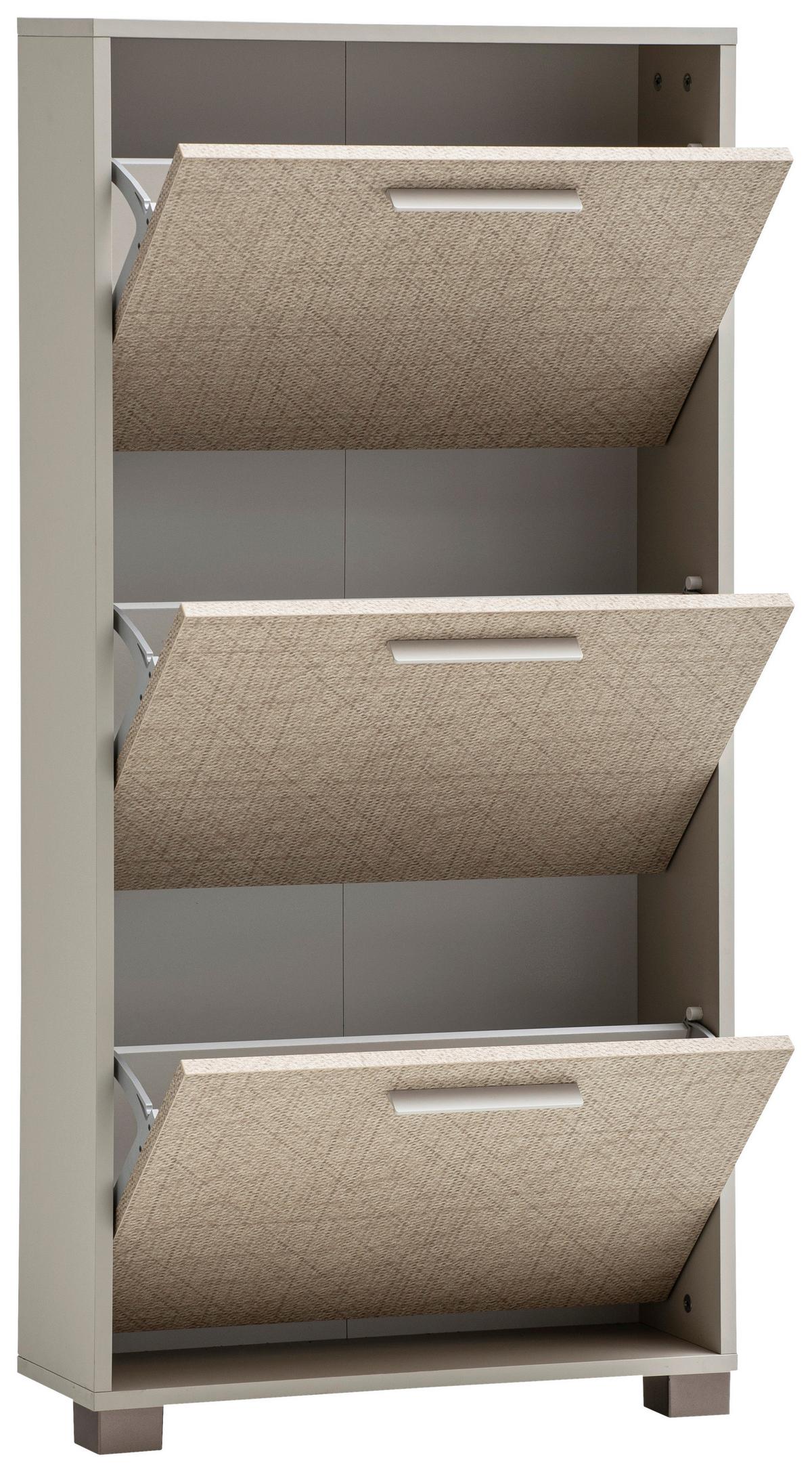Omara Za Čevlje Edno, Bež - siva/bela, Design, kovina/umetna masa (59,8/124/19,55cm) - MID.YOU