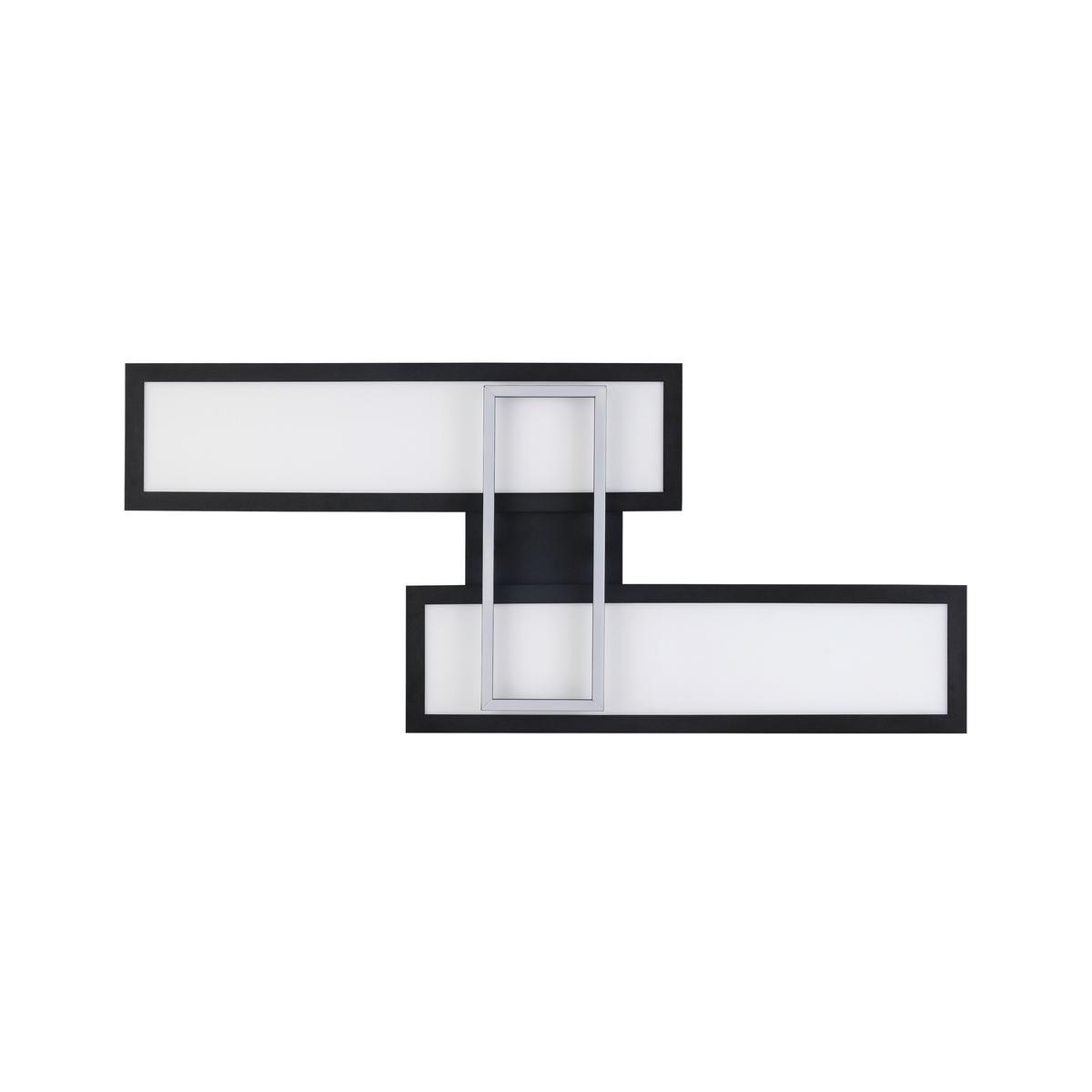 LAMPA SUFITOWA LED ALEYNA - czarny, Modern, tworzywo sztuczne/metal (90/40/7cm) - Bessagi Home