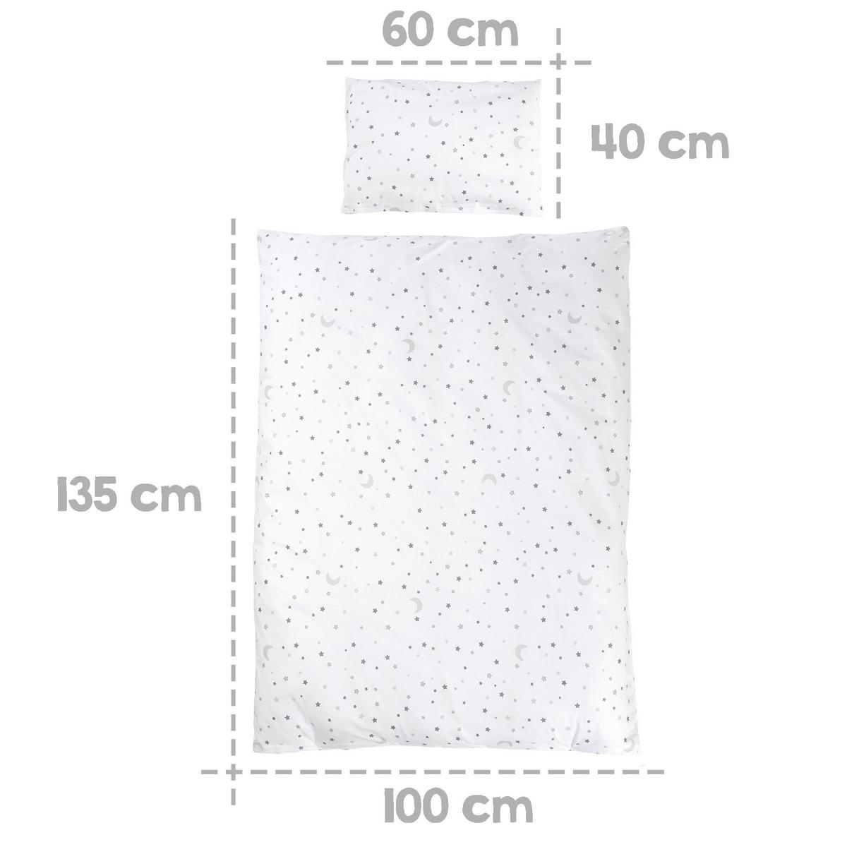 Gitterbettset Magicstar Weiß ca. 70x140cm, 5-teilig - Holzwerkstoff/Textil (70/140cm) - Roba