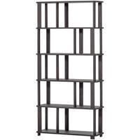 Regal Riss Dunkelbraun B: 90 cm - Dunkelbraun, Design, Holz (90/186/30cm) - Livetastic