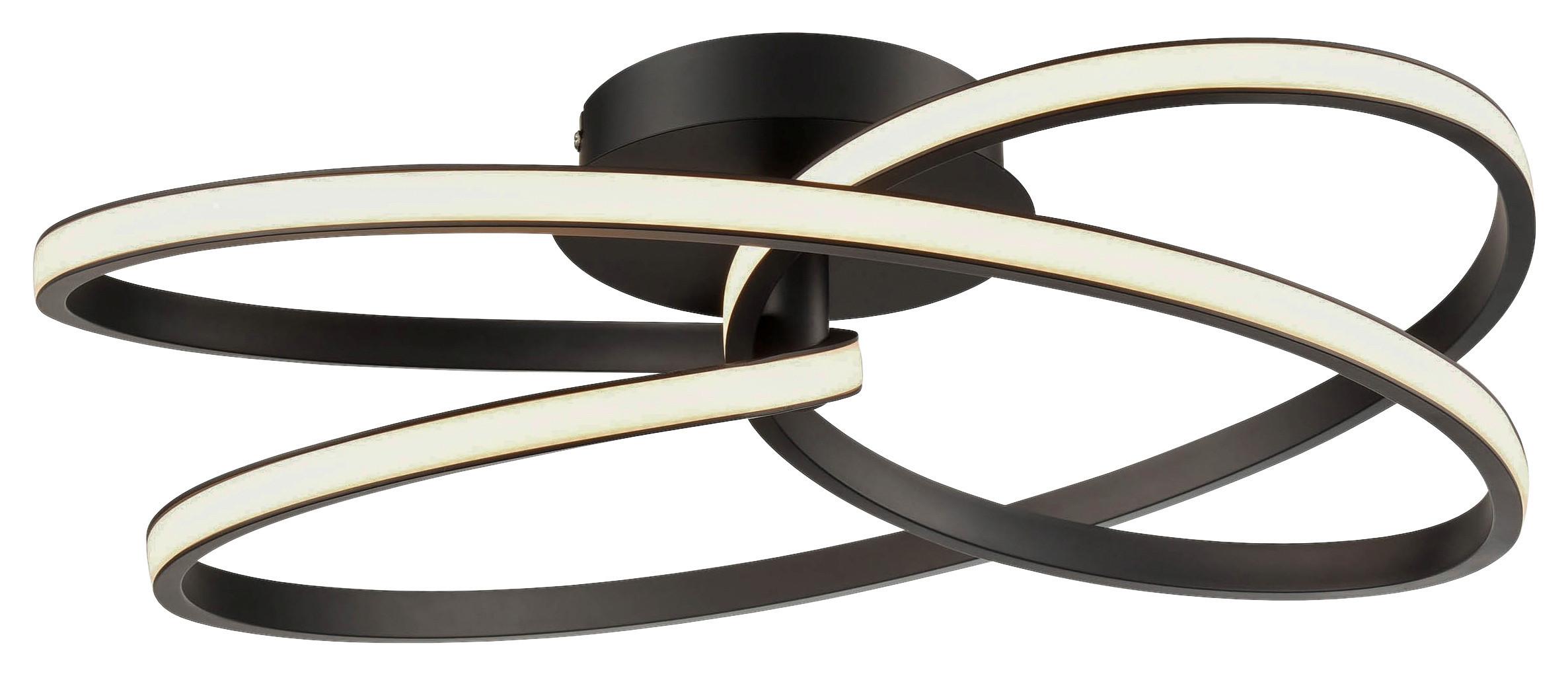 LED-Deckenleuchte Mofer max. 33 Watt - Schwarz, MODERN, Kunststoff/Metall (50/13cm) - Premium Living