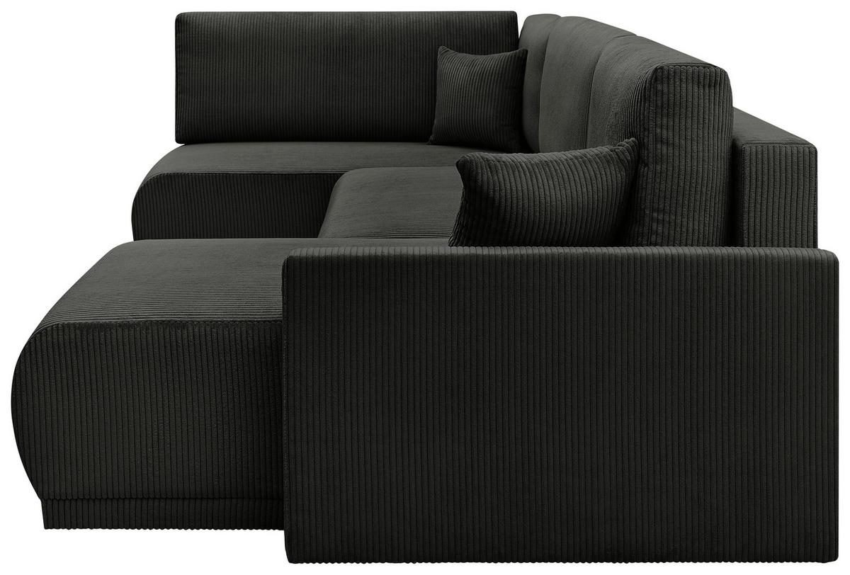 Coltar Kim - negru, Modern, lemn (146/313/160cm) - Modern Living