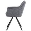 STOL MED ARMSTÖD MARIAN - grå/svart, Design, metall/trä (56/89/61cm) - Mömax