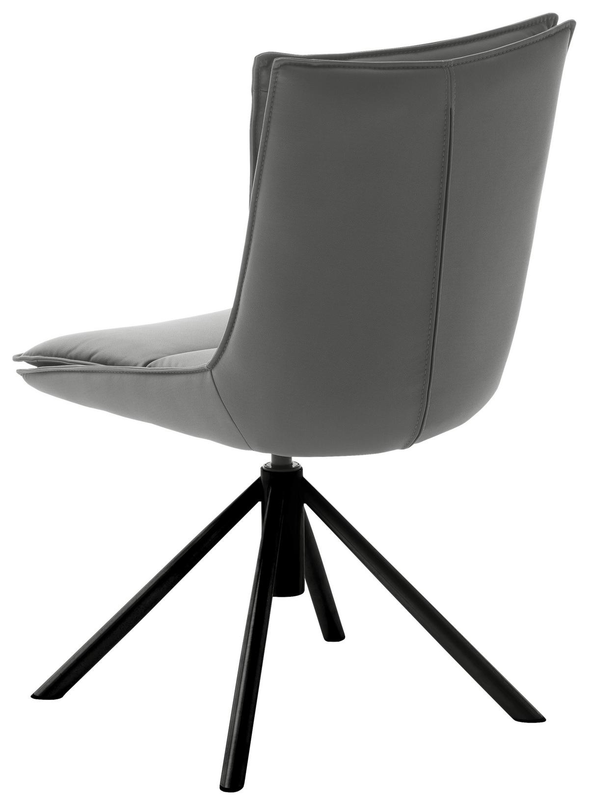 ZESTAW KRZESEŁ HOUSTON - antracytowy/czarny, Design, metal/tkanina (49/90/65cm) - Novel