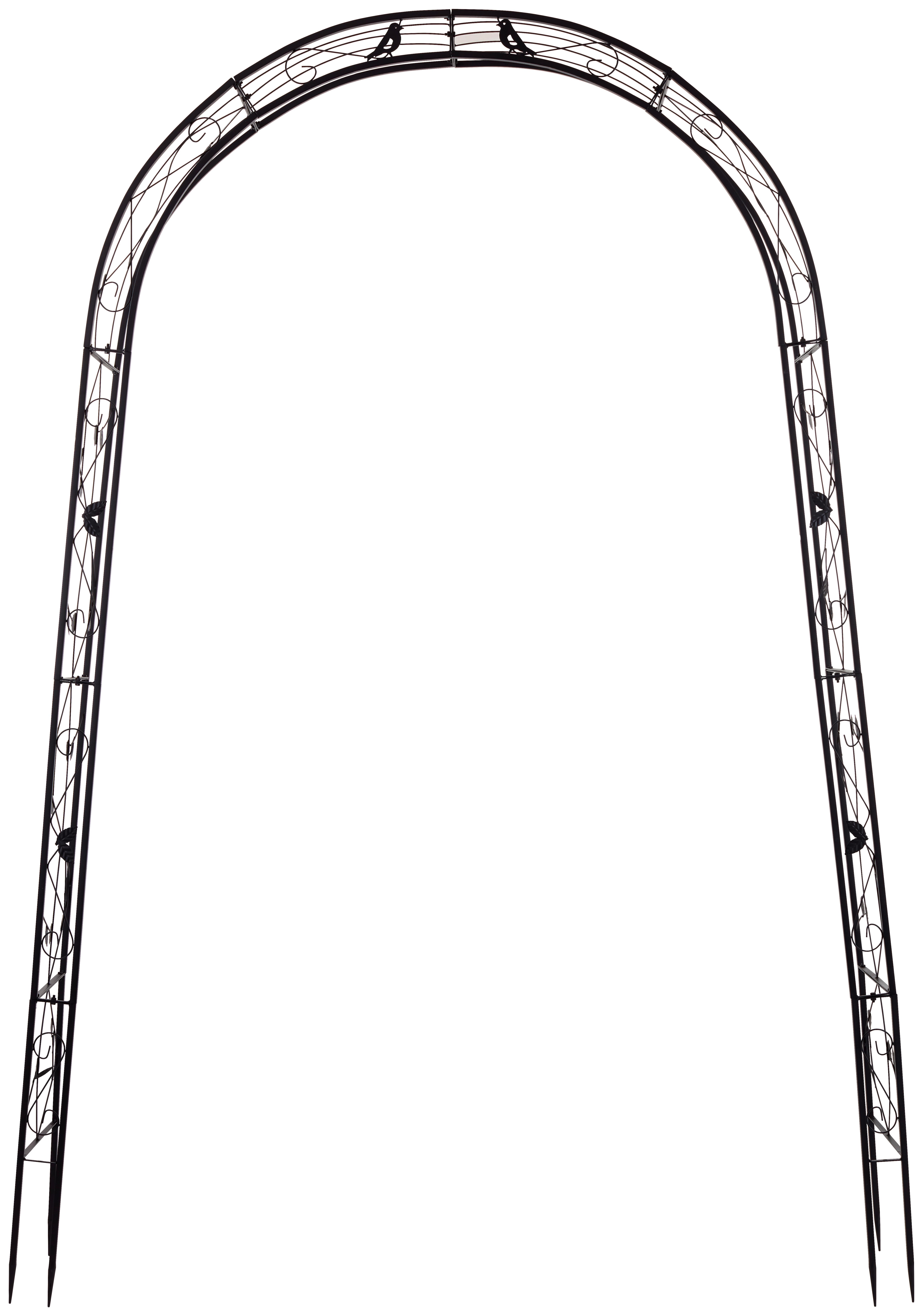 Rosenbogen Mira ca. 145x260 cm Anthrazit - Anthrazit, MODERN, Metall (145/260/38cm) - Gardenson