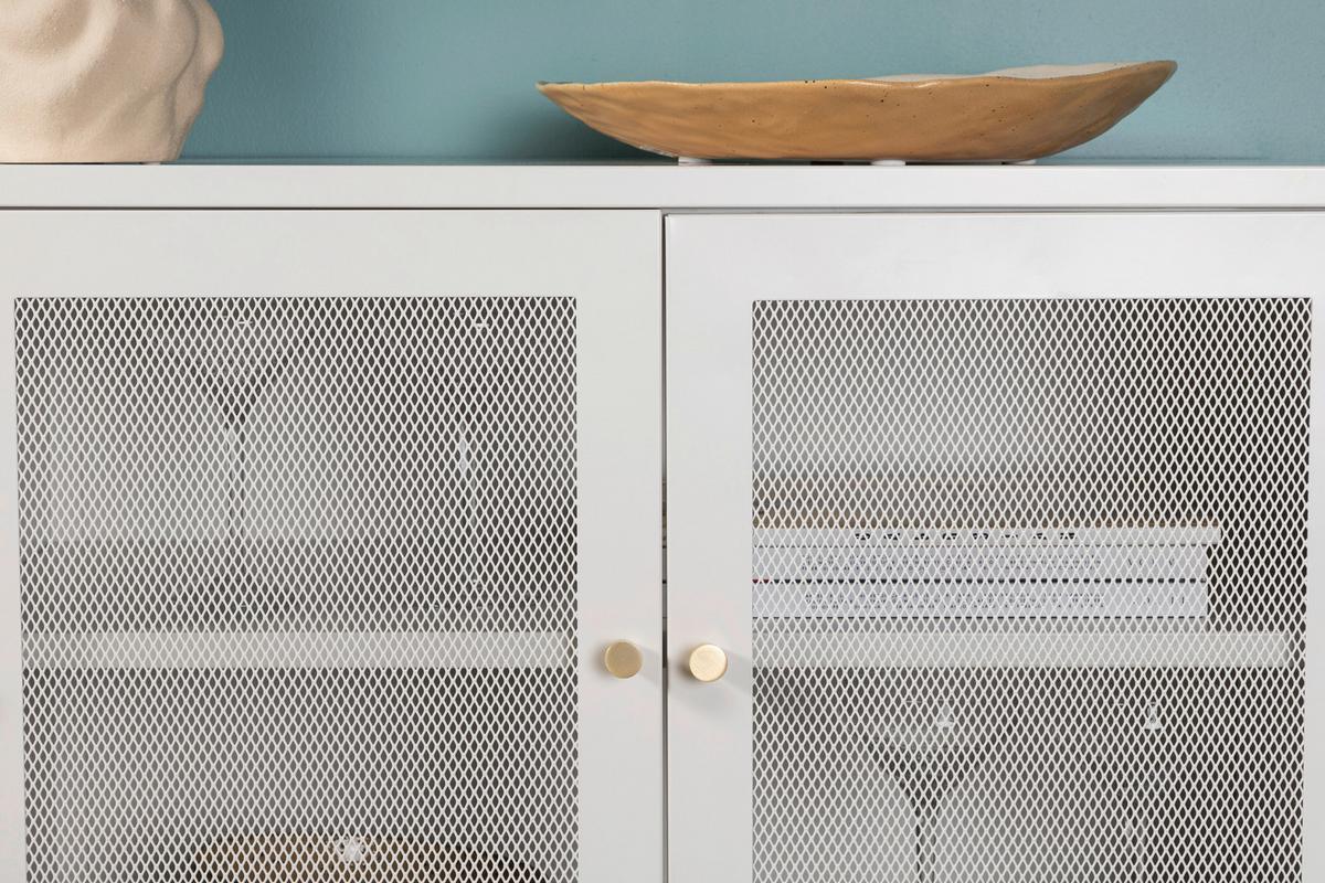 SIDEBOARD MALLA - Weiß, Design, Metall (120/80/40cm) - Livetastic
