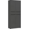 Aktenschrank Ribera in Graphitfarben - Graphitfarben, MODERN, Holzwerkstoff (81/197/40cm) - Premium Living