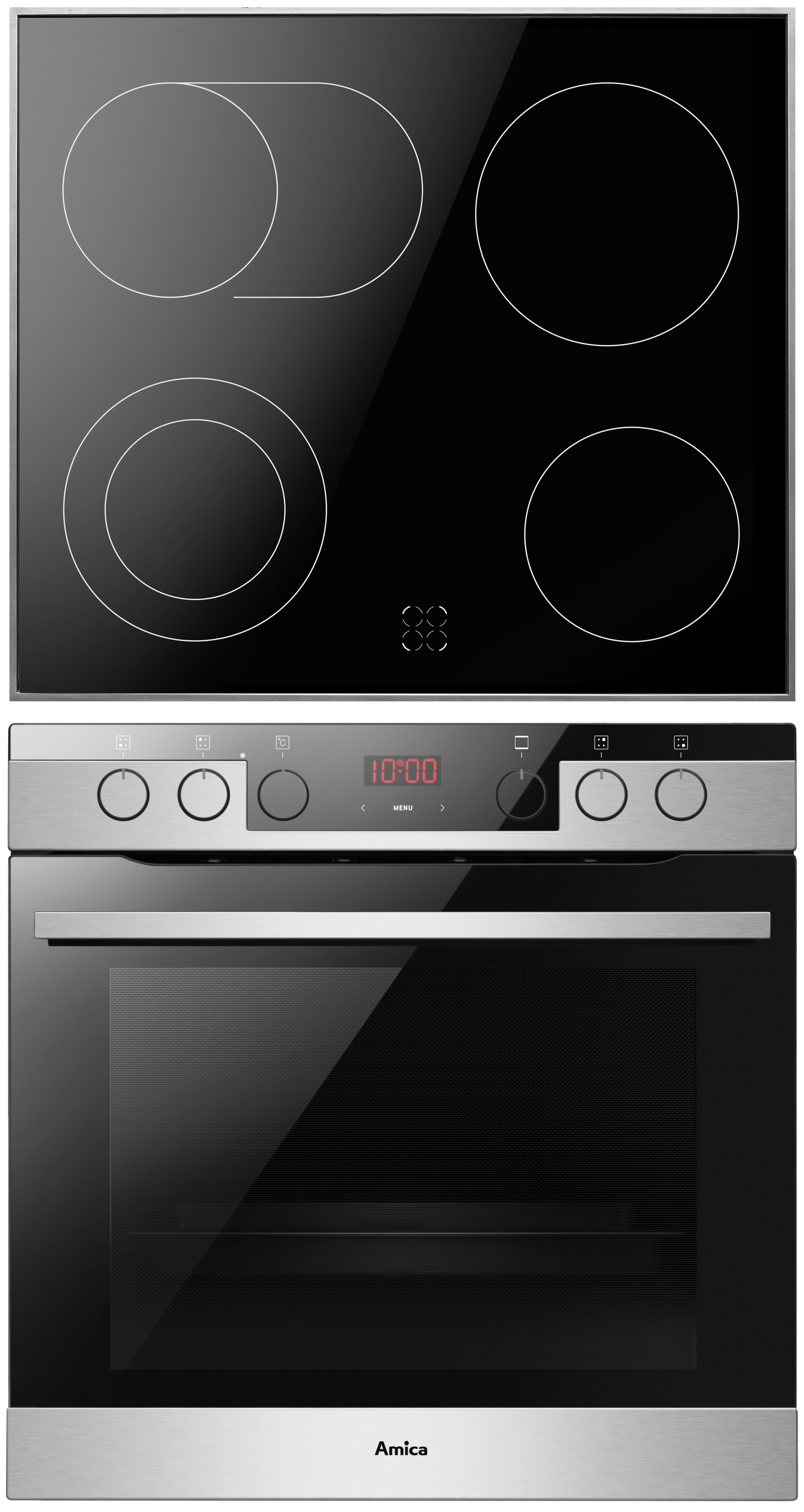 Herdset EHCX933600E - Edelstahlfarben (60cm) - Amica