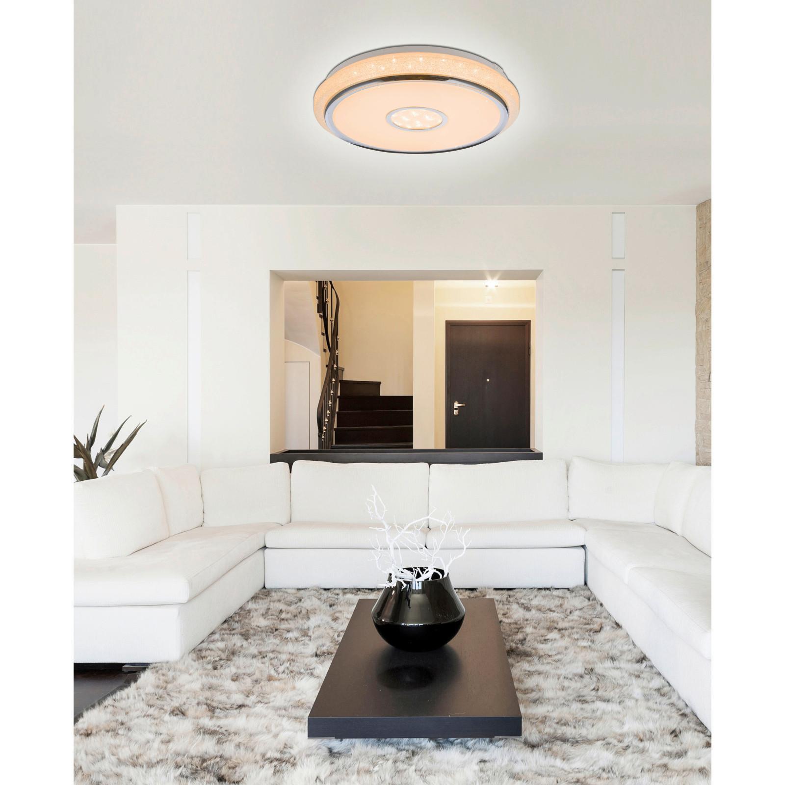 LED-DECKENLEUCHTE 48389-40 DANI - Chromfarben/Weiss, Basics, Kunststoff (50/9.5cm) - Globo