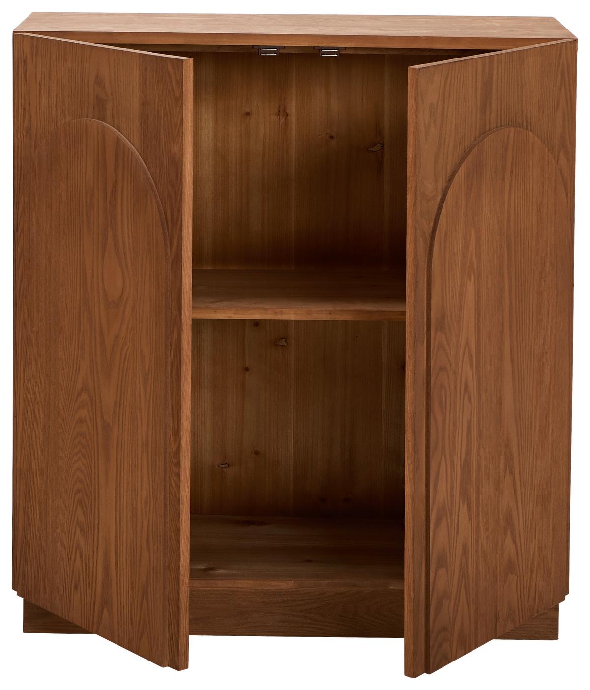 KOMODA TULLUS - kolor naturalny, Design, materiał drewnopochodny/drewno (80/88/31cm) - MID.YOU