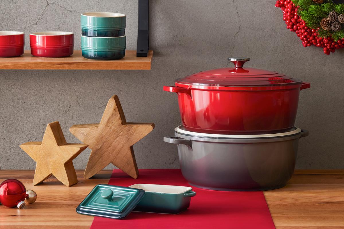 Cratiță cu capac ELISA 6,3L - roșu, Konventionell, metal (28/12cm) - Modern Living