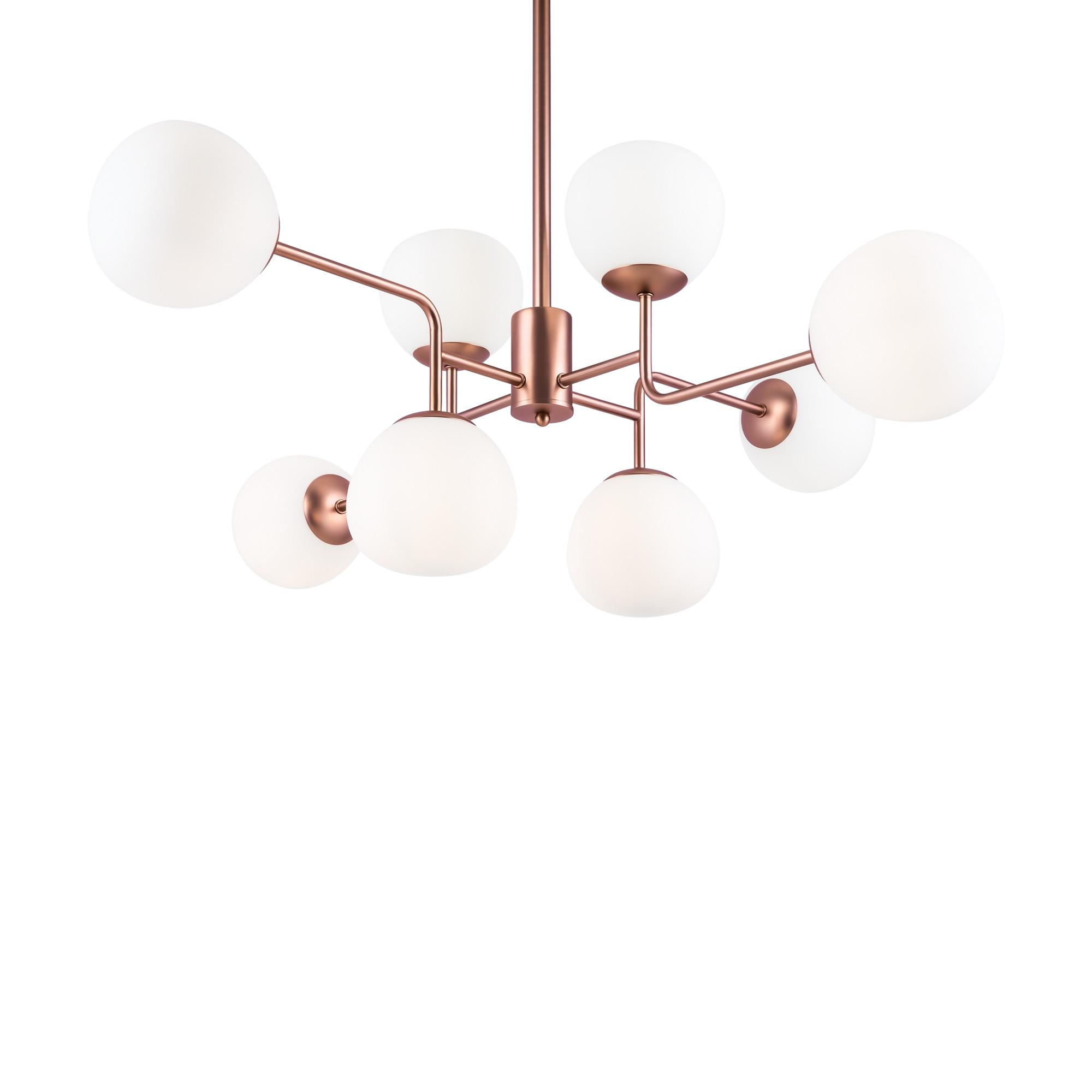 Kronleuchter Erich Messingfarben max. 40 Watt - Messingfarben, Trend, Glas/Metall (96/26,5/57cm) - MAYTONI