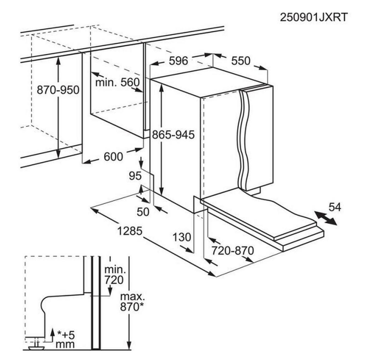 Geschirrspüler GX750C - Weiß, MODERN, Metall (59,6/86,5/55cm) - AEG