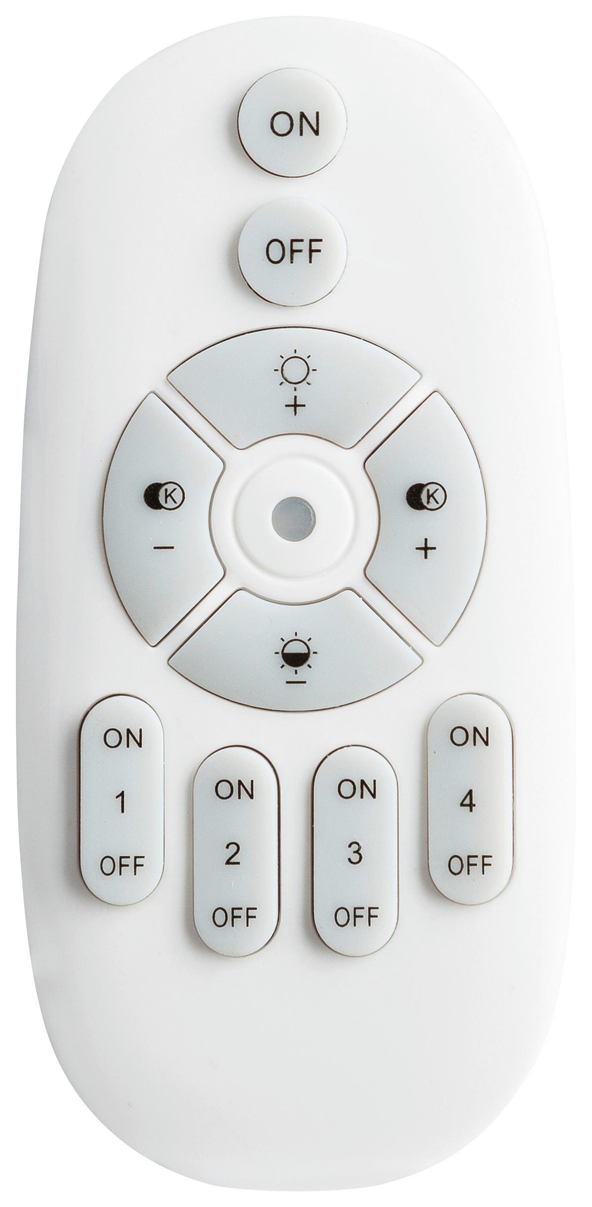 LAMPA SUFITOWA LED GRALLA - biały/opal, Design, tworzywo sztuczne/metal (120/30/5,3cm) - Novel