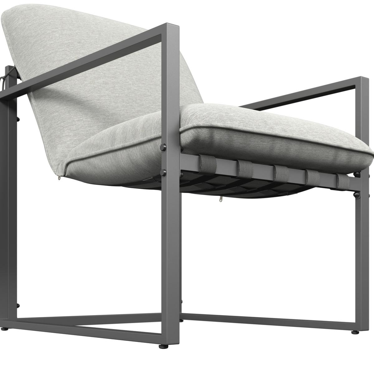 Vrtni Set Lucia - tamno siva/svijetlo siva, Basics, staklo/metal