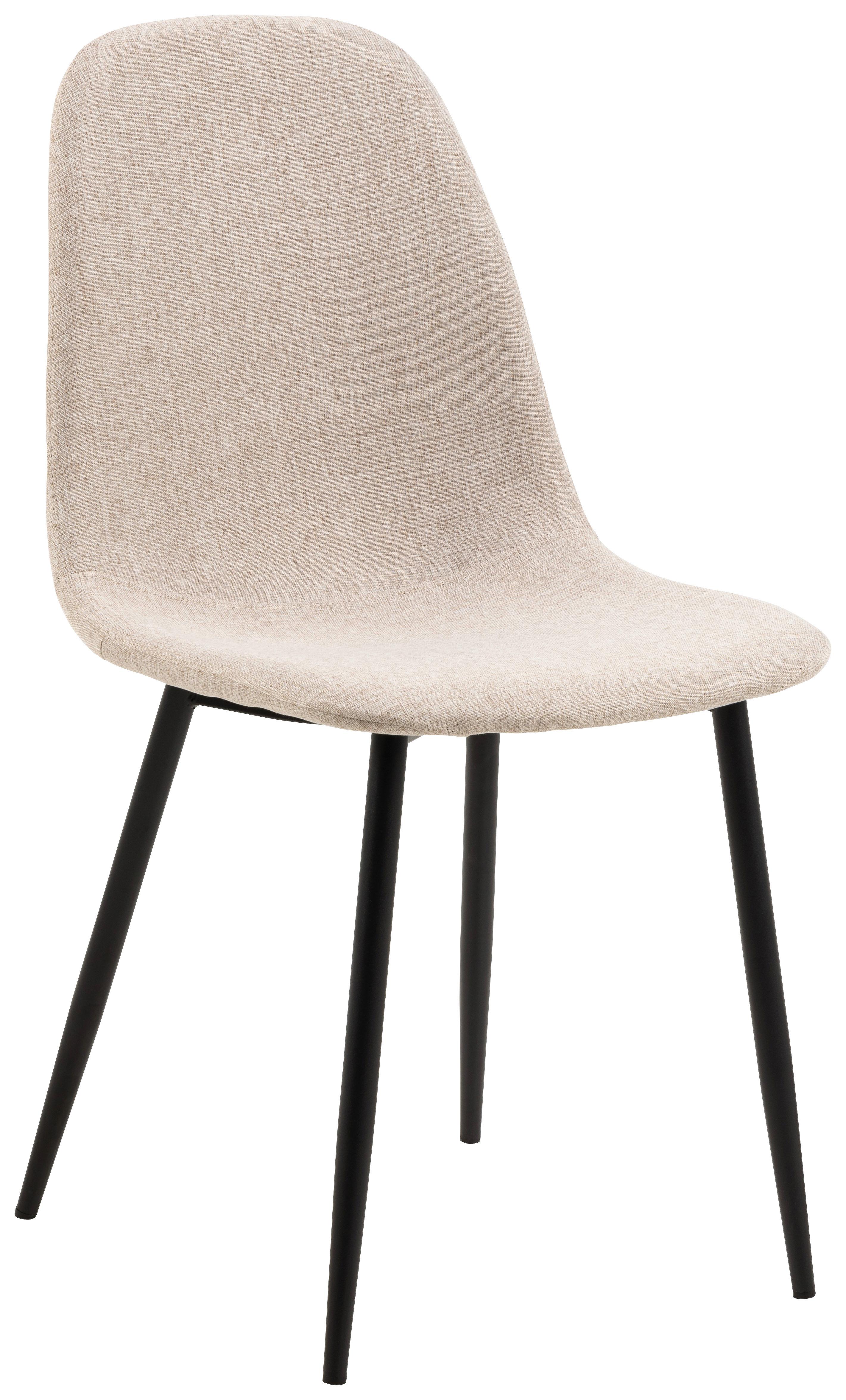 KRZESŁO CELIA - beżowy/czarny, Trend, metal/tkanina (44/86/54cm)