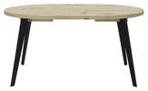 Kihúzható Asztal Toby - Artisan tölgy/Fekete, modern, Faalapú anyag/Fém (110/74,5/110cm)