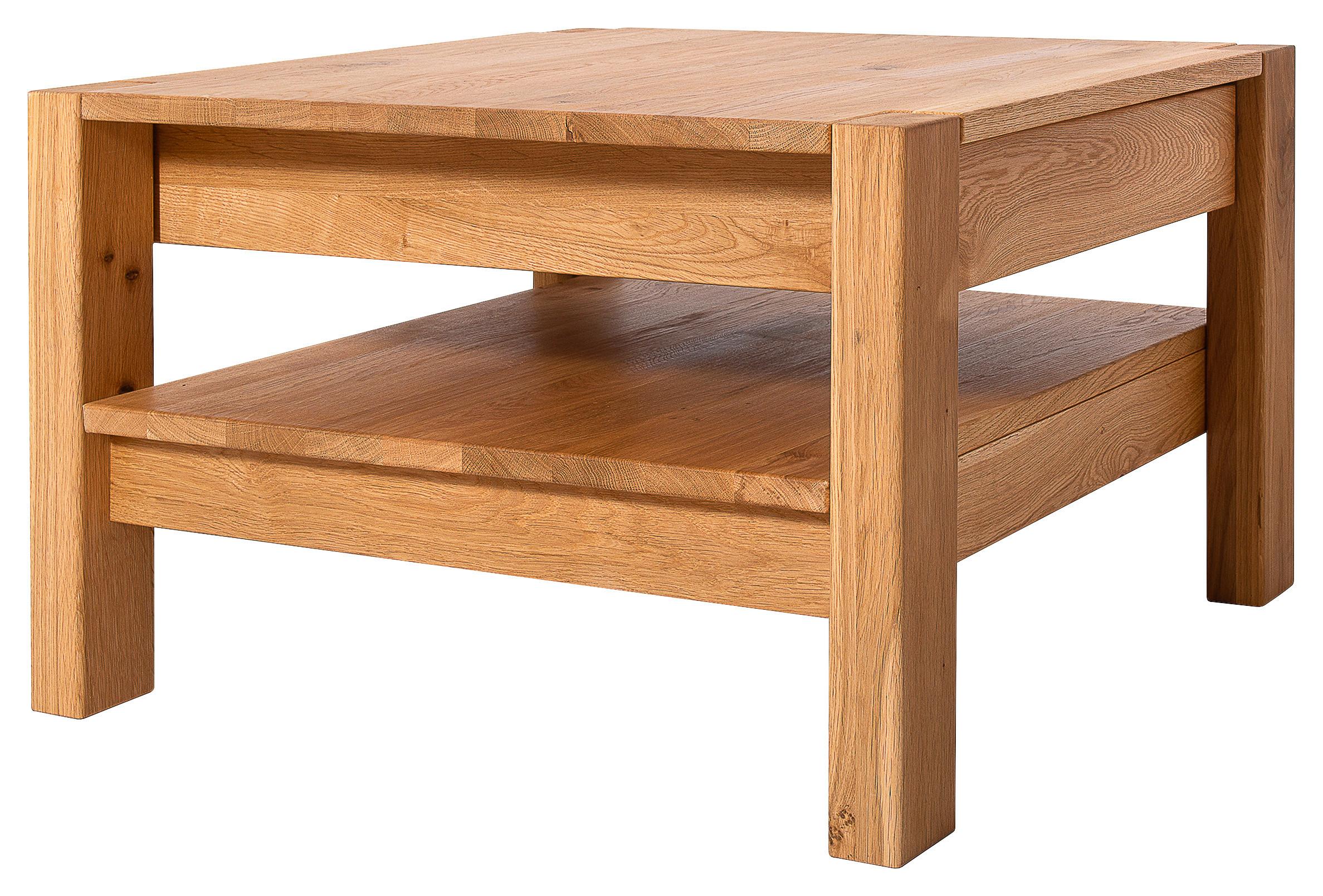 STOLIK KAWOWY PANAMA 2.0 -EXKLUSIV- - dąb dziki, Konventionell, drewno (70/70/47,5cm) - Linea Natura