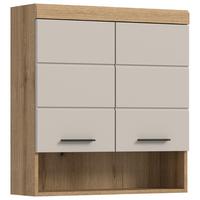 Hängeschrank Scout ca. 74x79 cm Kaschmir - Kaschmir/Schwarz, MODERN, Holzwerkstoff/Kunststoff (74/79/24cm) - MID.YOU