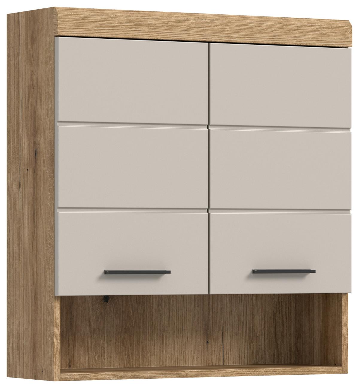 Hängeschrank Scout ca. 74x79 cm Kaschmir - Kaschmir/Schwarz, MODERN, Holzwerkstoff/Kunststoff (74/79/24cm) - MID.YOU