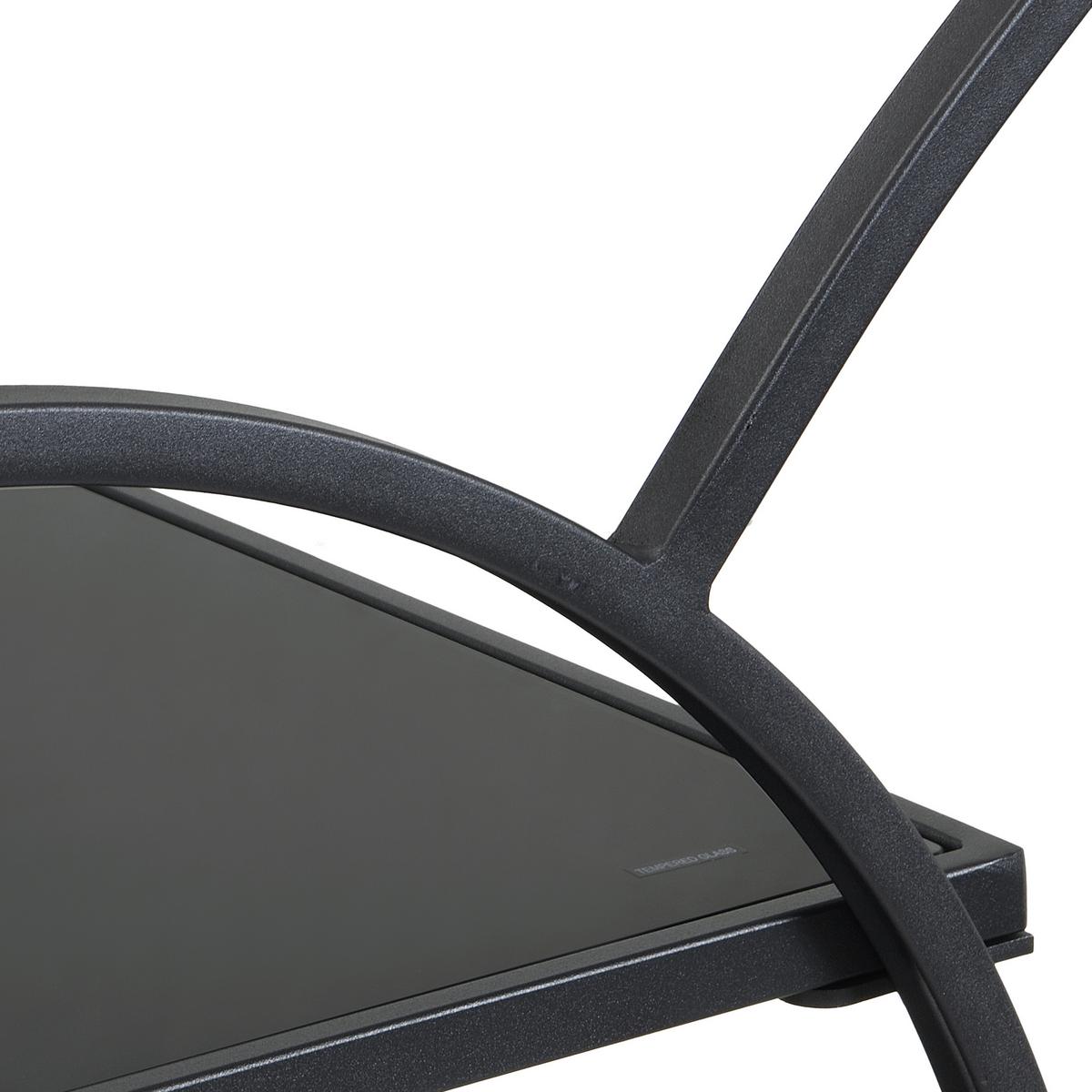 Servierwagen Wl7.337 - Schwarz, Design, Glas/Kunststoff (45/46/83cm) - MID.YOU