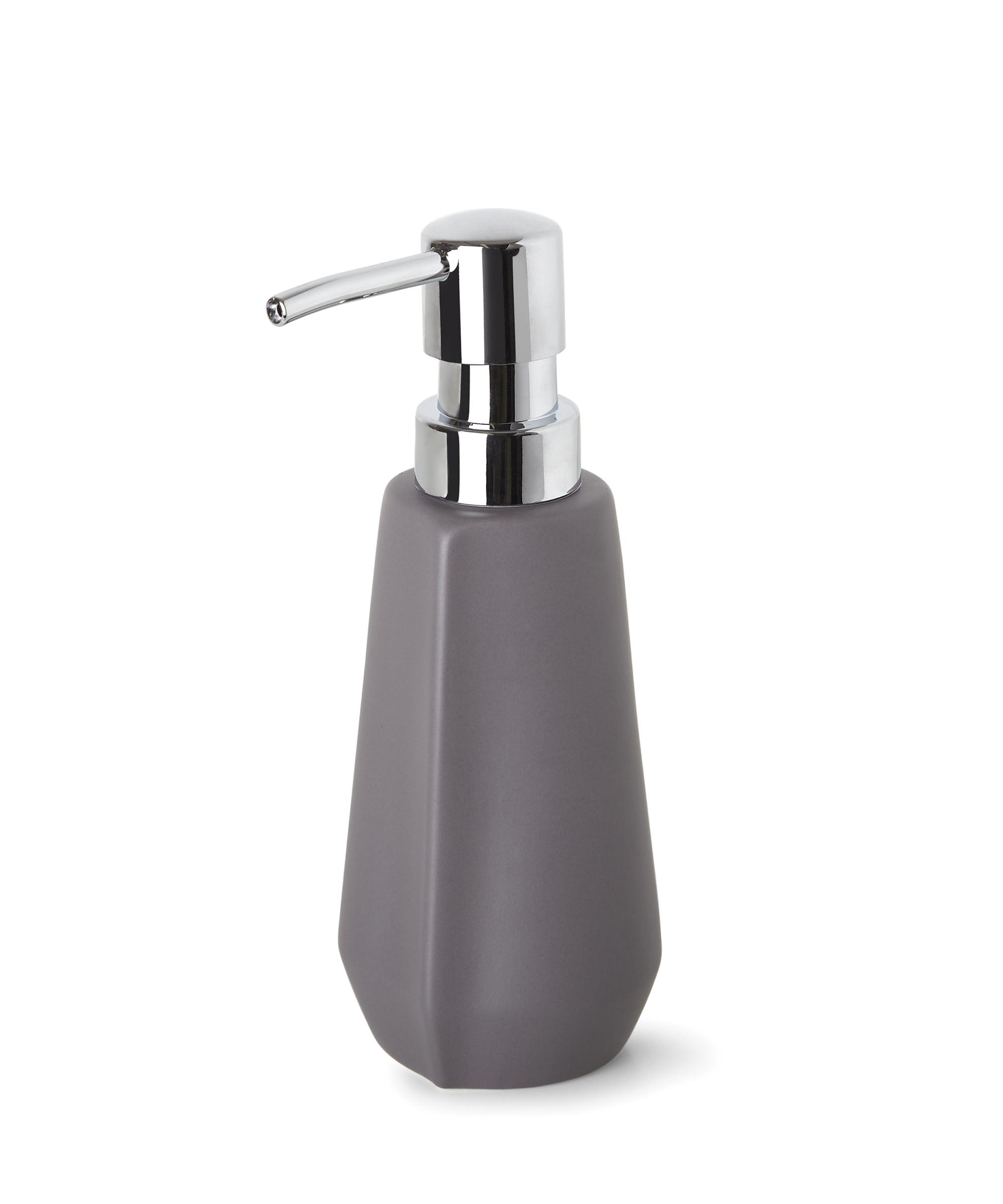 Seifenspender Melrina in Anthrazit - Anthrazit, KONVENTIONELL, Keramik (5,5/17,5cm) - Modern Living