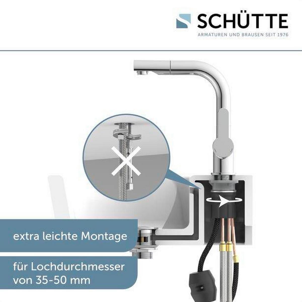 Waschtischarmatur London aus Metall - Chromfarben, Basics, Metall (7,9/22,5/19,5cm) - Schütte