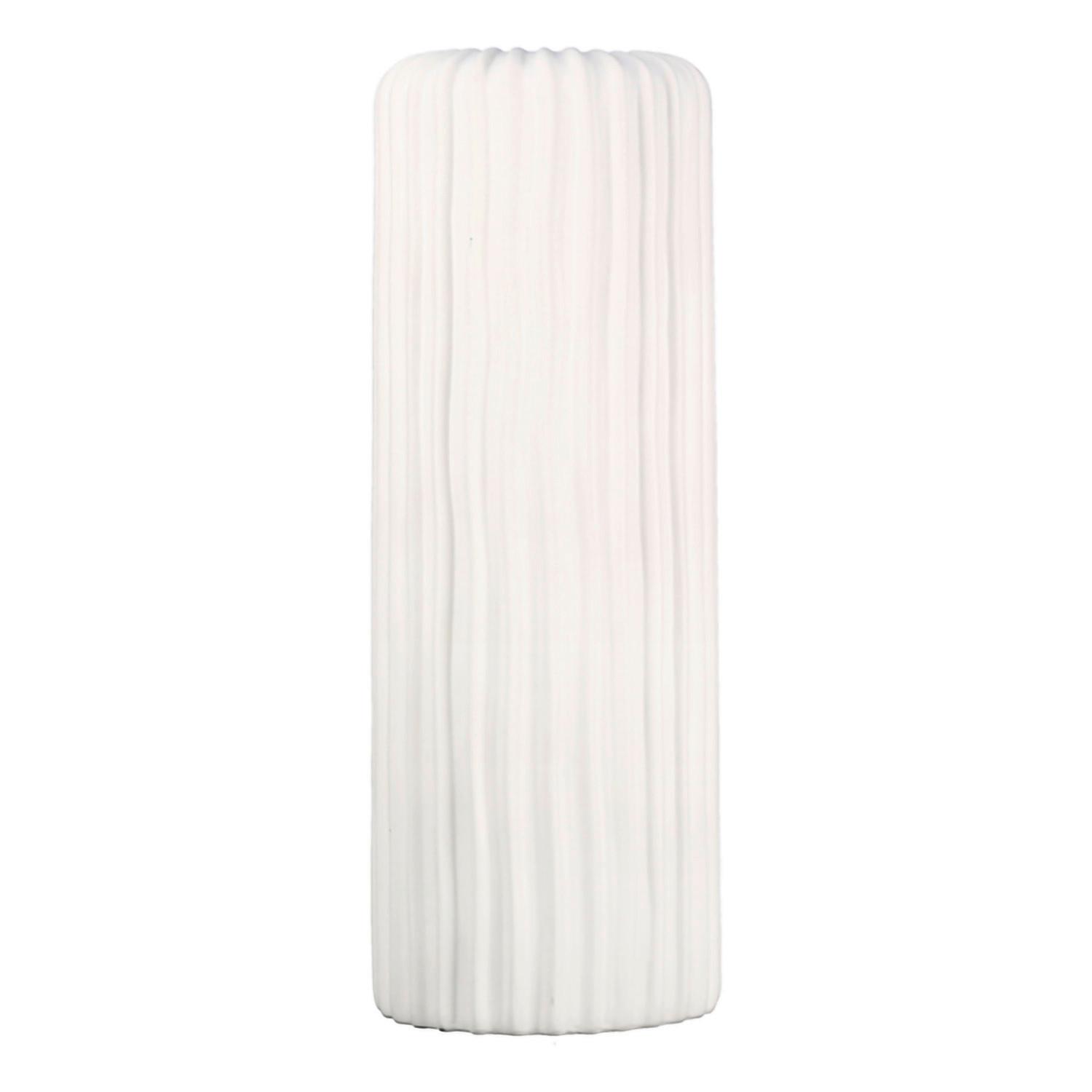 Vase Fjord Weiß - Weiß, Basics, Keramik (16/46/16cm)