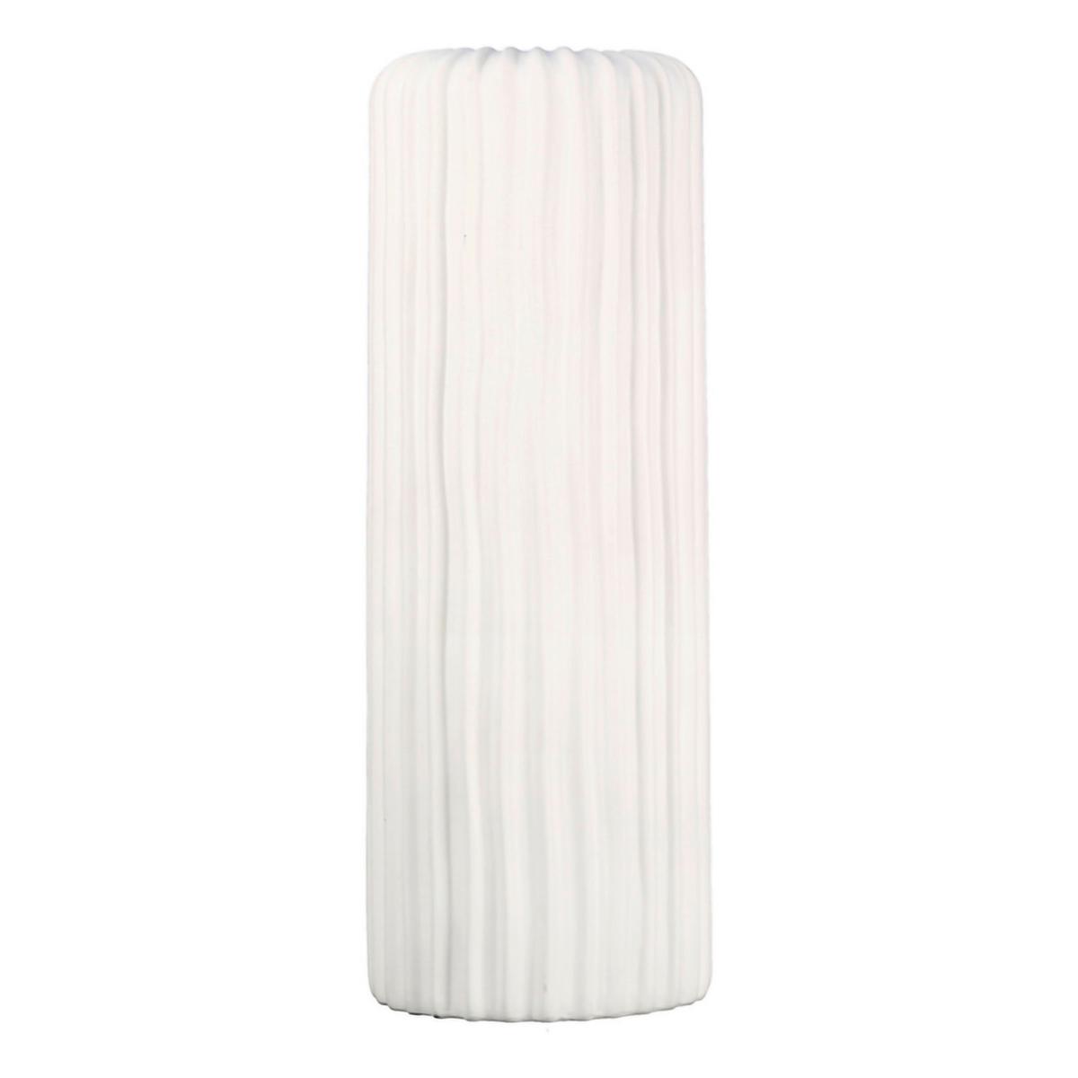 Vase Fjord Weiß - Weiß, Basics, Keramik (16/46/16cm)