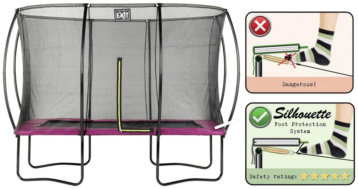 Trampolin Exit Silhouette, 214x305cm - pink, Konvencionalno, kovina (214/262/305cm) - EXIT Toys