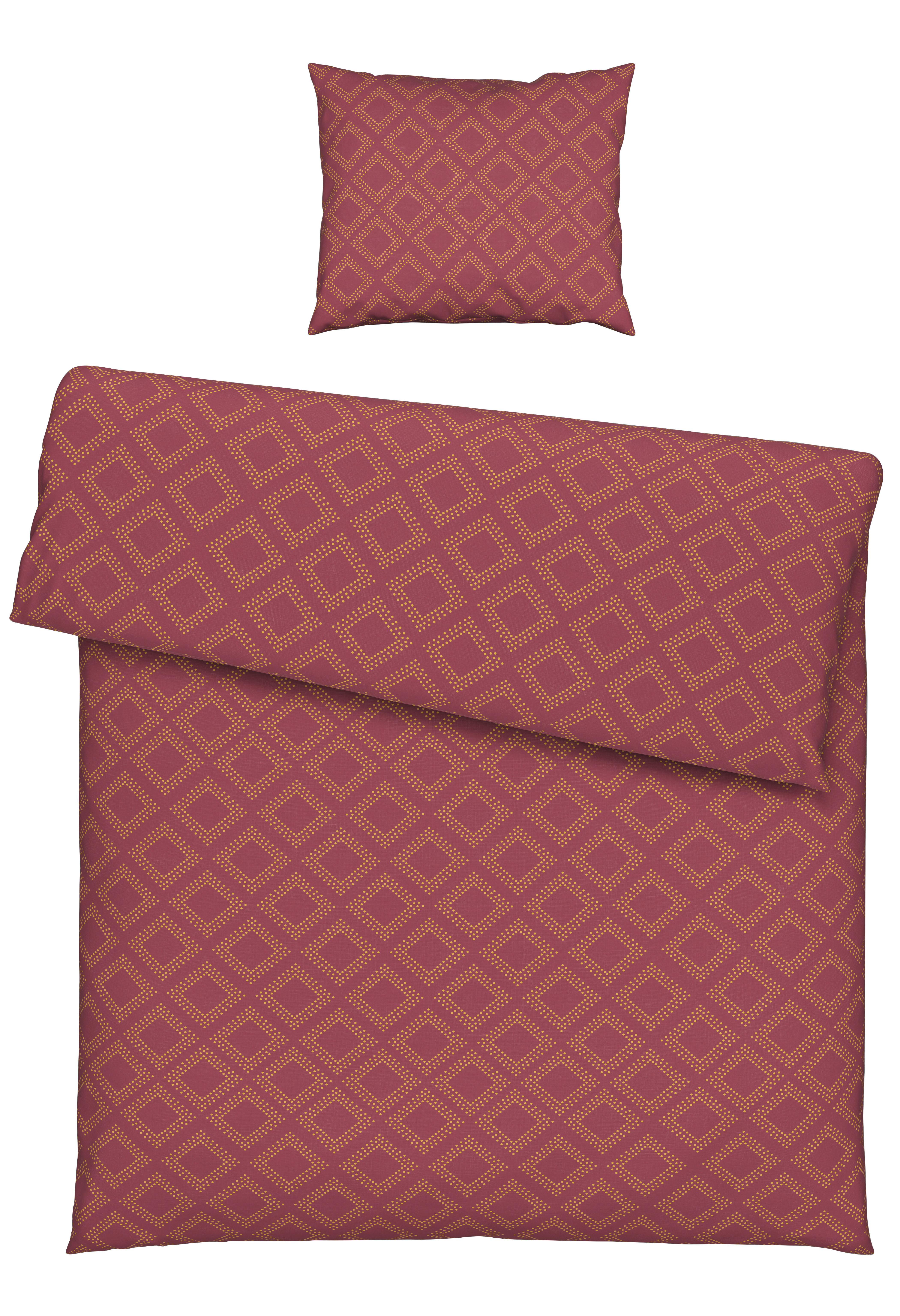 Bettwäsche Ornament Ca. 160x210cm - Gelb/Weinrot, Lifestyle, Textil (160/210cm) - Modern Living