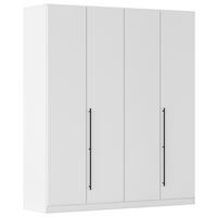 Kleiderschrank Safari Weiß - Weiß/Grau, KONVENTIONELL, Holzwerkstoff/Metall (181/229/54cm) - Based