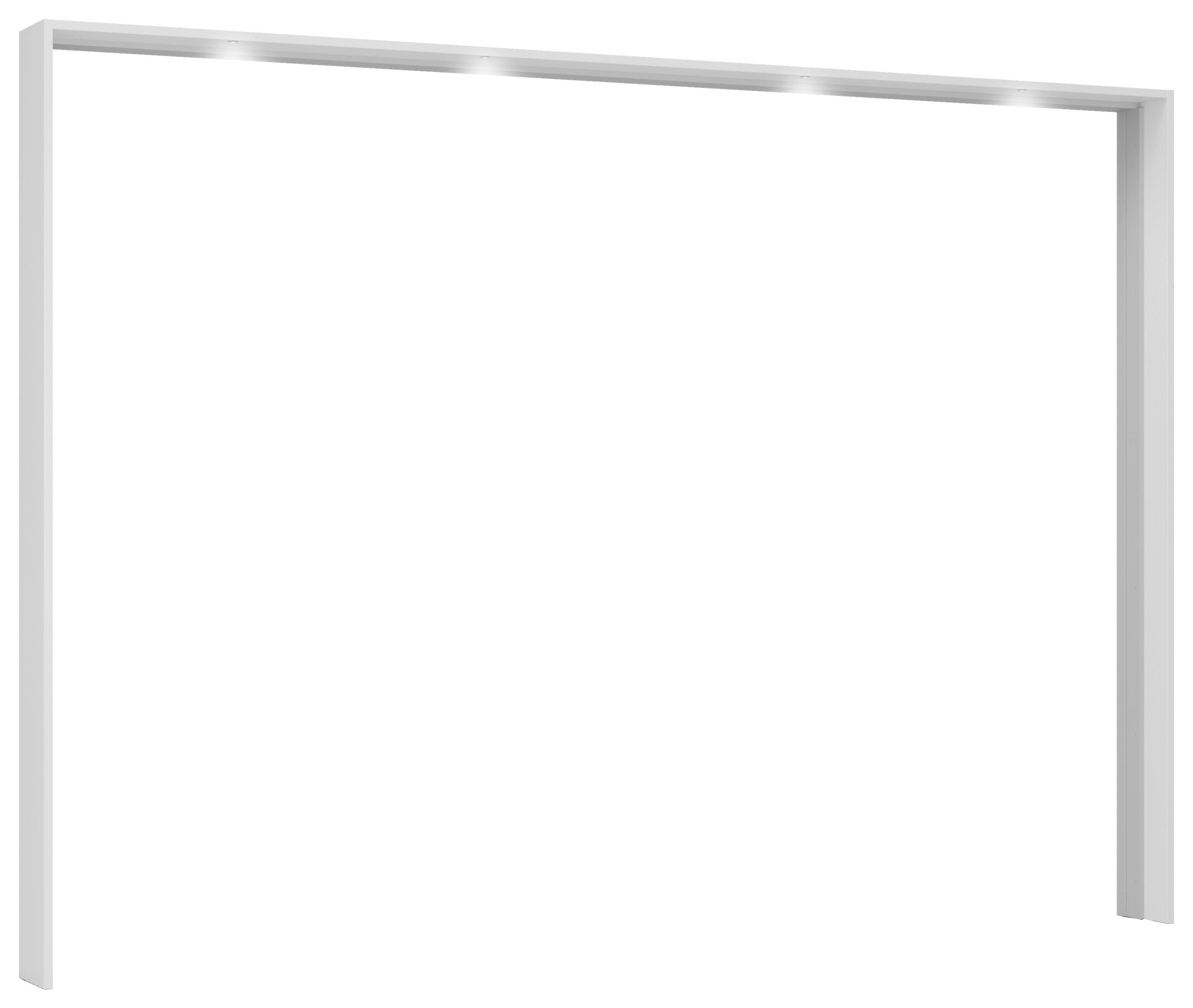 Okrasni Okvir Quadra, Bela, Osvetlitev - bela, Basics, leseni material (323/233/23cm) - Xora