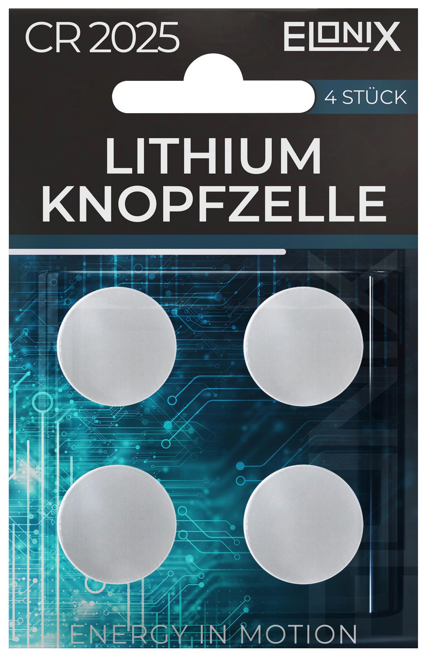 Baterija Lithium Cr2025 4pk - srebrne barve, Basics (2/0,25cm)