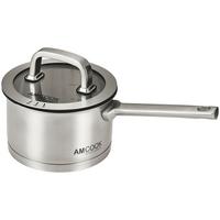 RONDEL Z RĄCZKĄ 8500735 - kolor stalowy, Basics, metal/szkło (16/9cm) - Am Cook