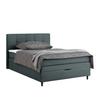 Boxspring Krevet Miami - crna visoki sjaj/antracit, Konvencionalno, drvni materijal/tekstil (140/200cm) - Modern Living